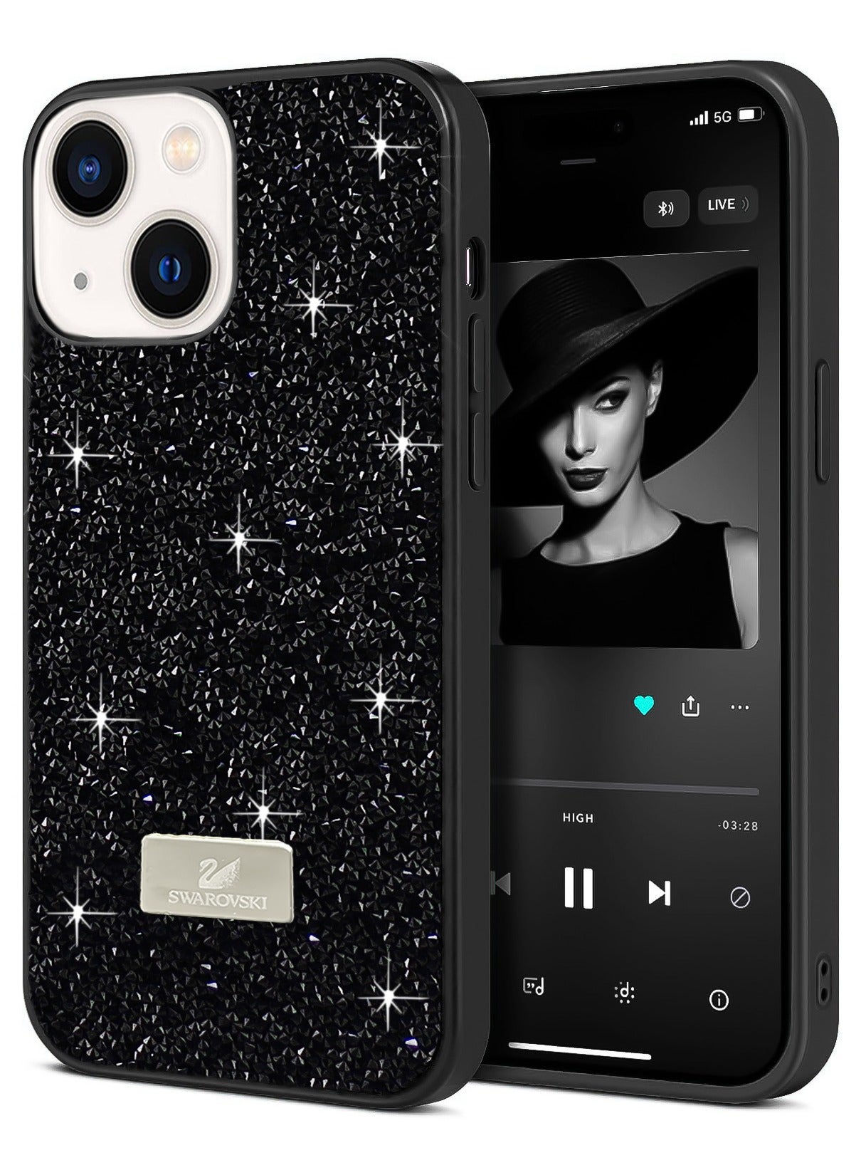 سواروفسكي سواروفسكي غطاء خلفي لامع لهواتف iPhone 13 و14